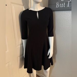 Size 8 White House Black Market Black Silk Lined Dress